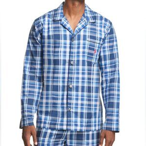 Polo Ralph Lauren Blue Plaid Woven Long Sleeve Pajama Top
